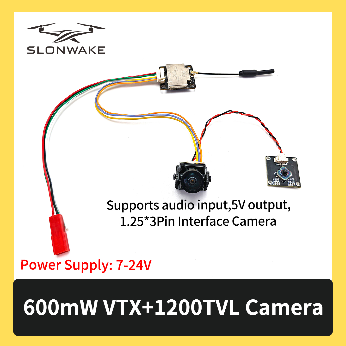 SLONWAKE 5.8G 600mW 7-24V FPV  - Drone Kit With Camera ulasan dan harga