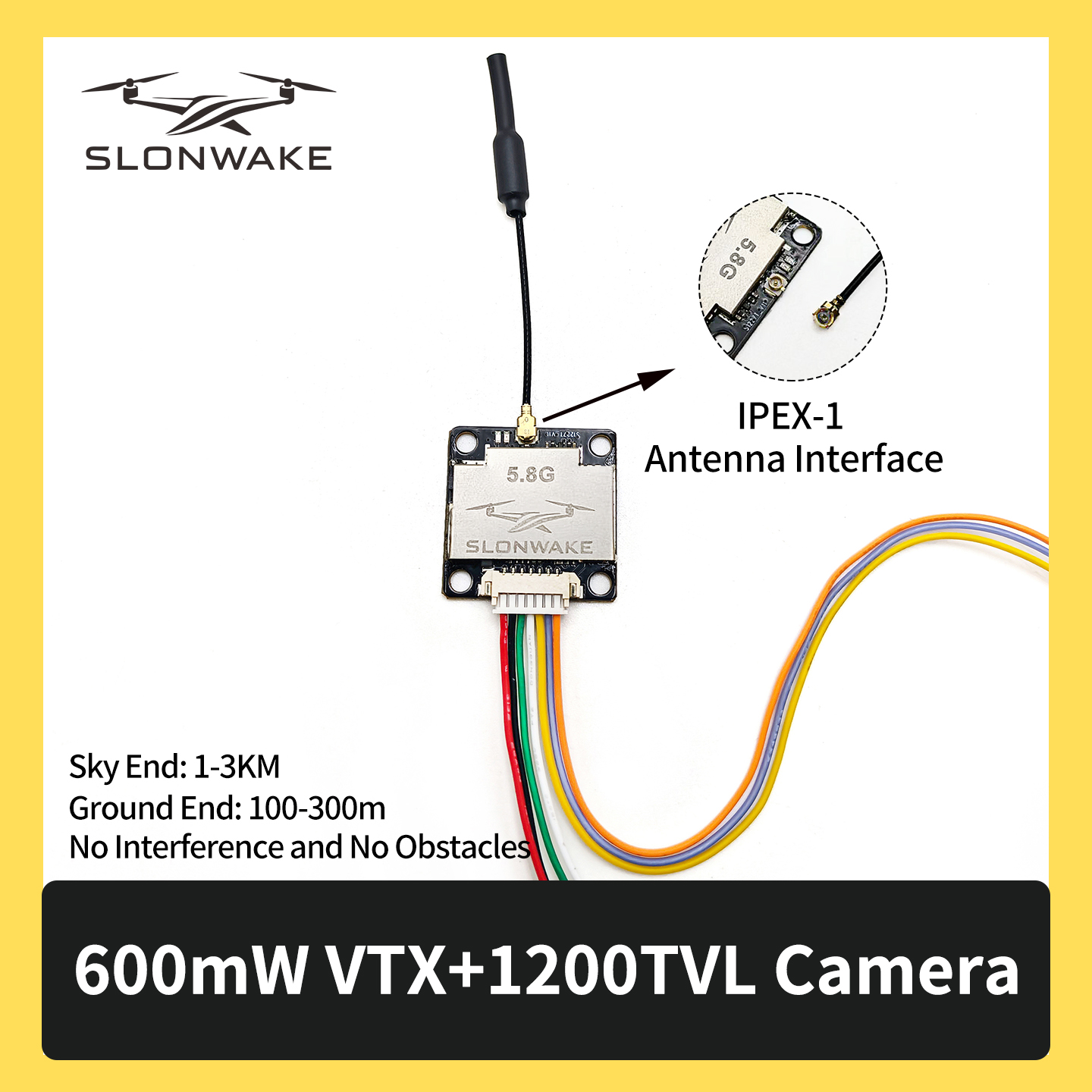 SLONWAKE 5.8G 600mW 7-24V FPV  - Drone Kit With Camera ulasan dan harga