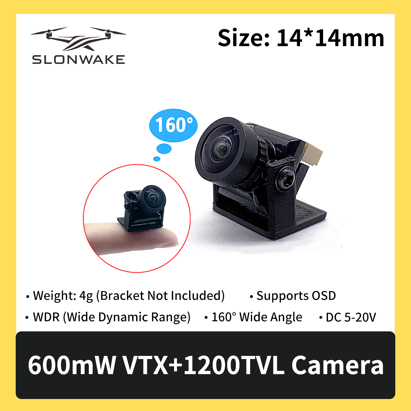 SLONWAKE 5.8G 600mW 7-24V FPV  - Drone Kit With Camera ulasan dan harga
