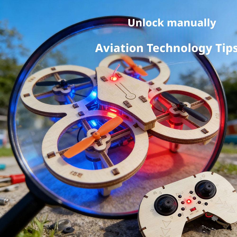DIY Wooden RC Drone Quadcopter - Drone Kit Octocopter ulasan dan harga