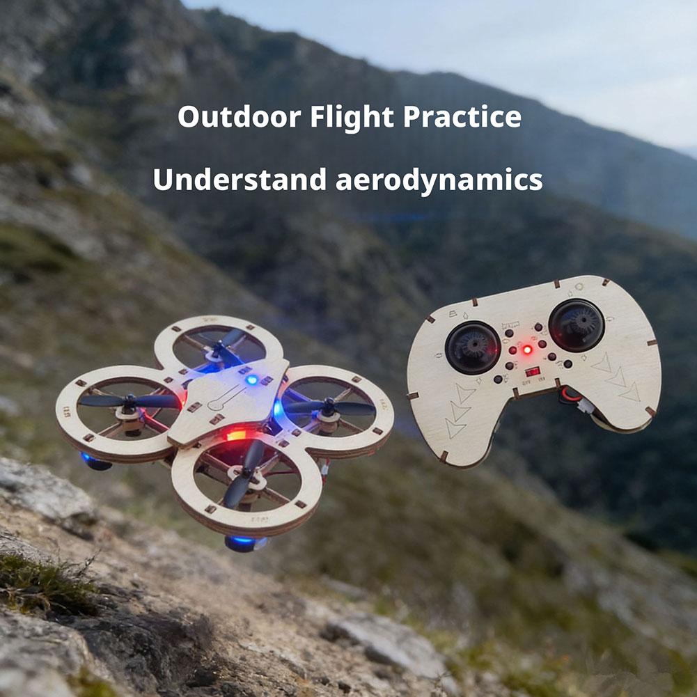 DIY Wooden RC Drone Quadcopter - Drone Kit Octocopter ulasan dan harga