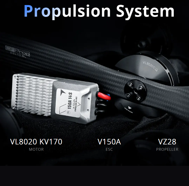 T-MOTOR VL8020 KV170 12S 20kg/ - Drone Kit Vtol ulasan dan harga